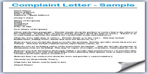 Meaning Of Complaint Letter Qs Study