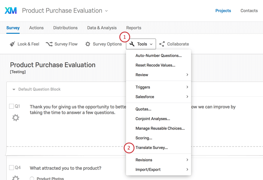 Translate Survey Qualtrics Support