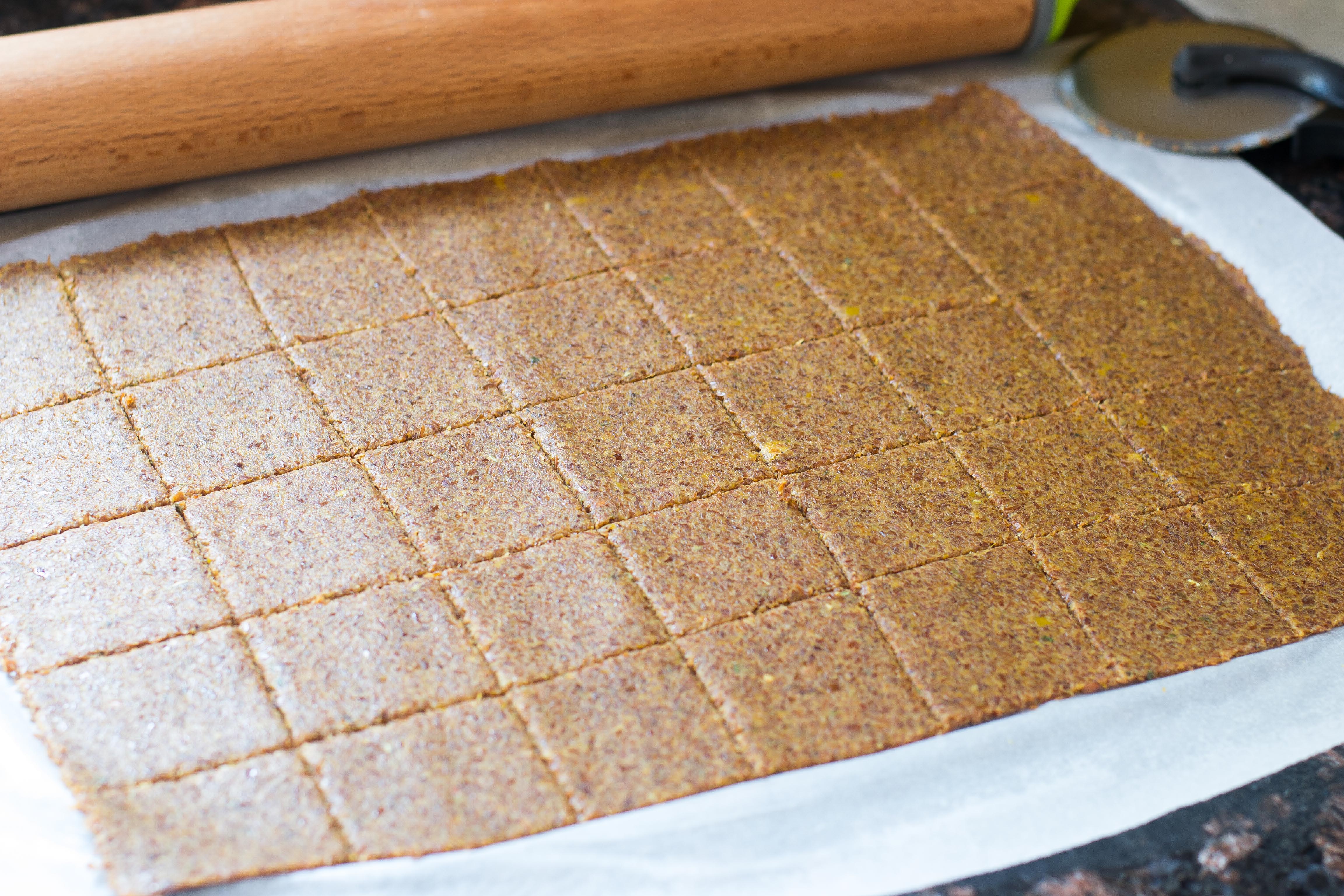 Sweet Potato Flax Crackers