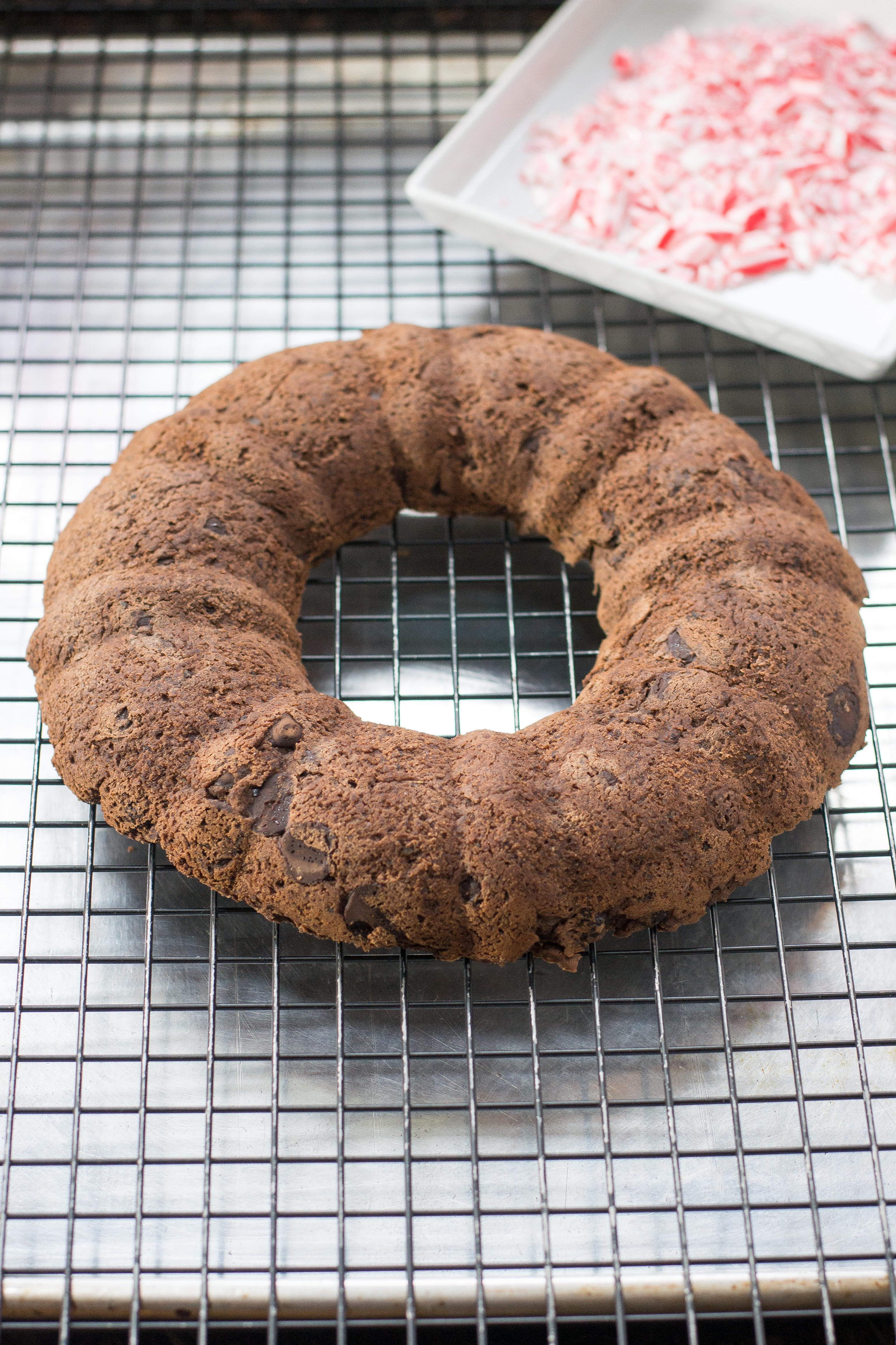 Peppermint Black Bean Brownie Wreath