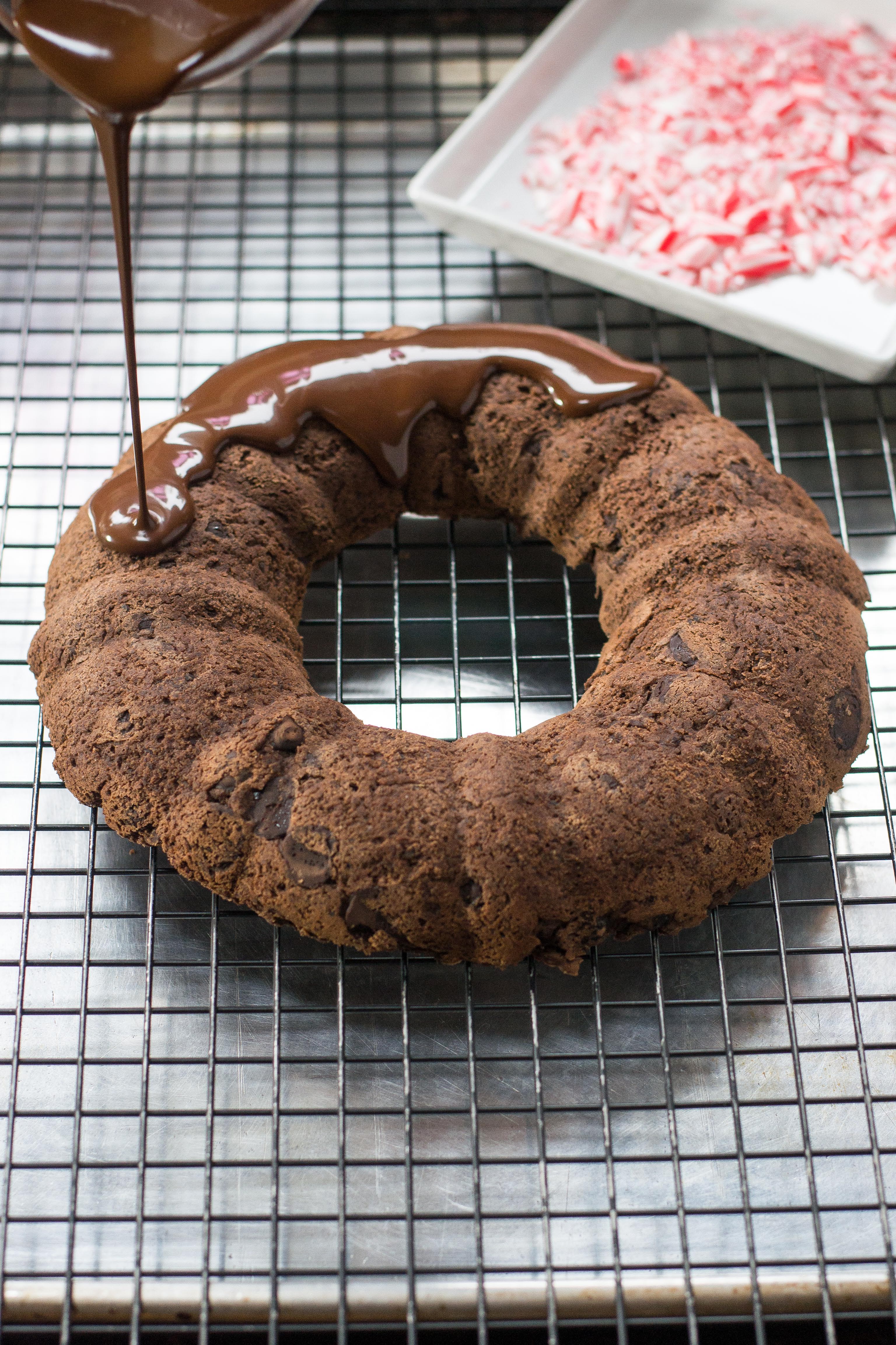 Peppermint Black Bean Brownie Wreath