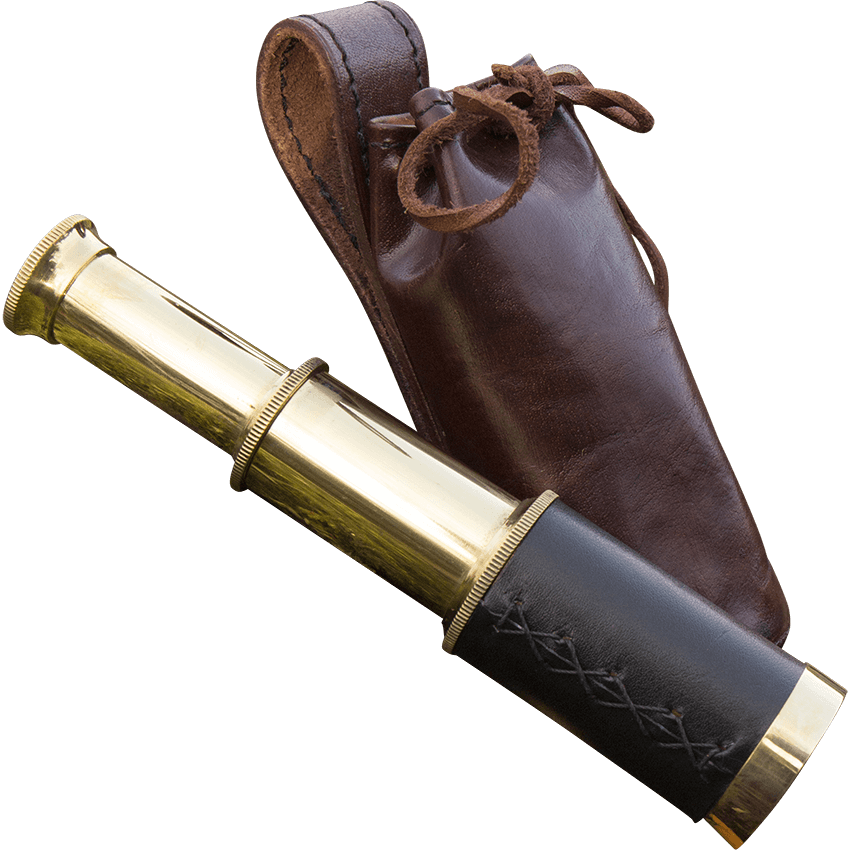 Telescope with Leather Pouch