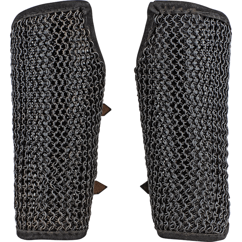 Connor Blackened Chainmail Bracers