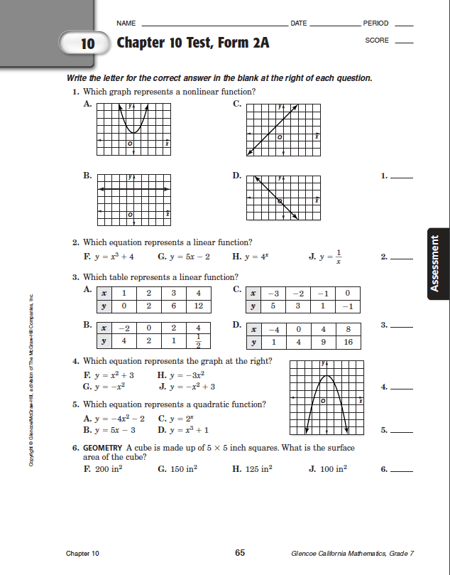 Quia Class Page Math Chapter 10
