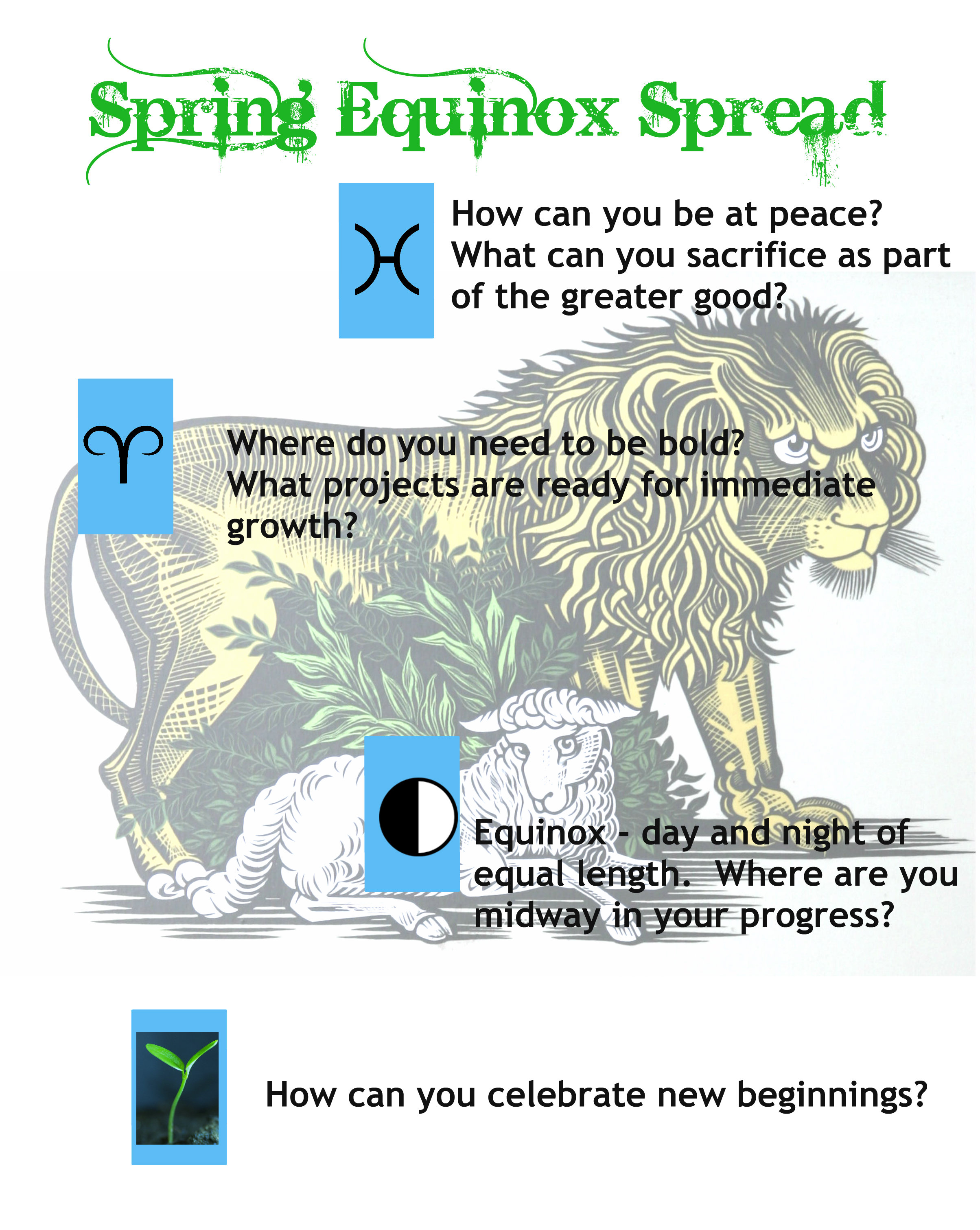 Spring Equinox Tarot Card Spread San Antonio Tarot and Astrology Readings