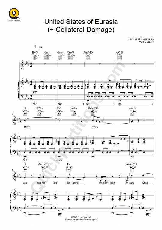 Muse United States Of Eurasia Piano Tutorial Synthesia 