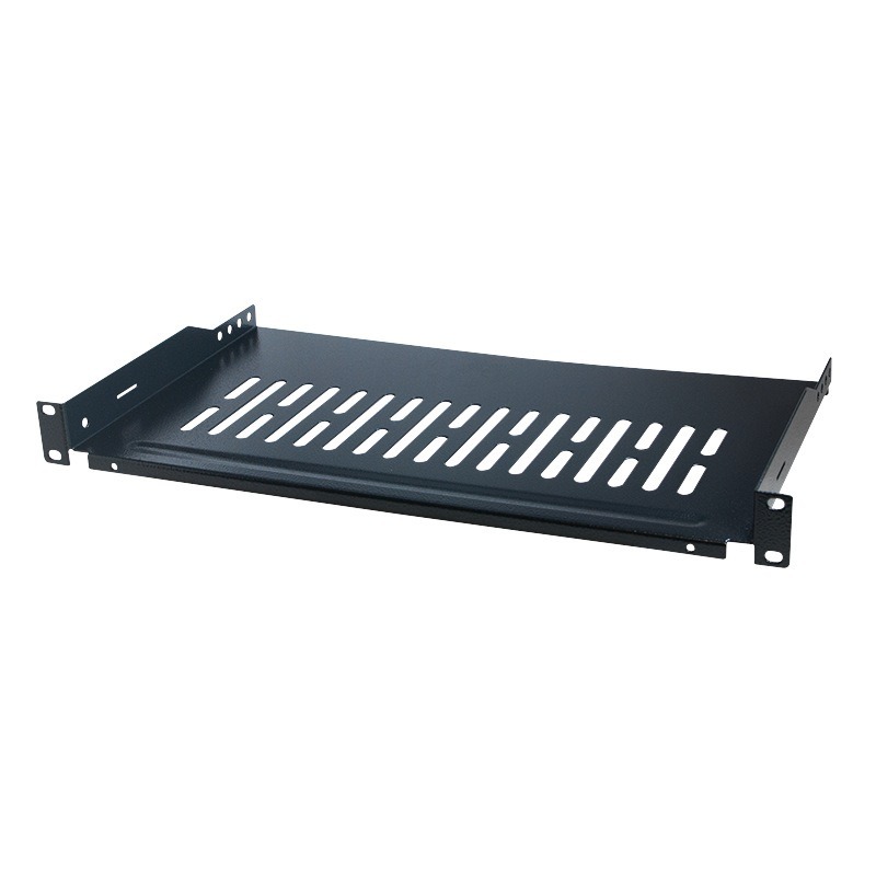 RAFT FIX LOGILINK 1U pentru rack 19 inch, adancime 250mm, sarcina maxima 10Kg, vopsea antistatic, otel 1.5mm, black