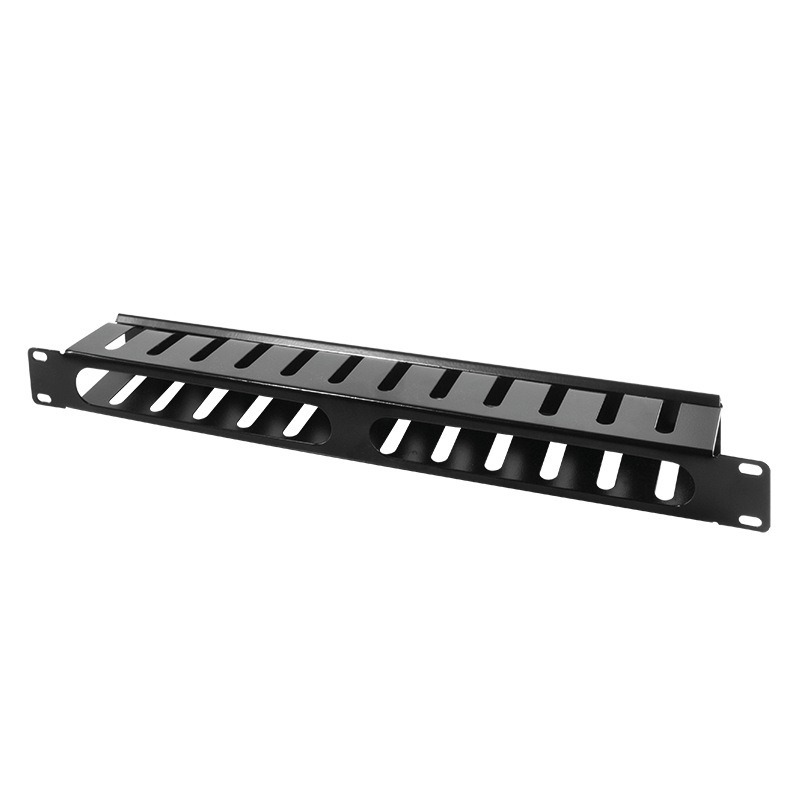 PANOU gestionare cabluri LOGILINK, tip masca orizontala perforata | masca orizontala cu capac detasabil, 19 inch, 1U, negru