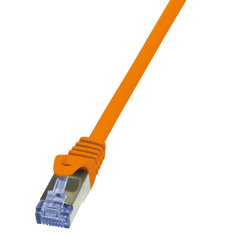 PATCH CORD S/FTP LOGILINK Cat6a, LSZH, cupru, 0.5 m, portocaliu, AWG26, dublu ecranat