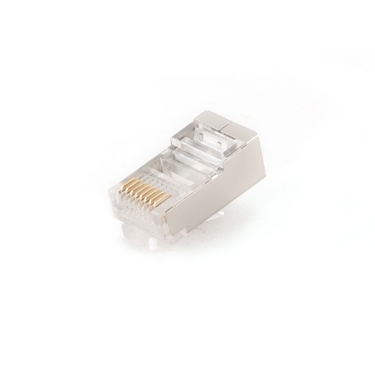 MUFA RJ-45 GEMBIRD pt. cablu FTP, SFTP, Cat5e, RJ-45 (T), ecranat, plastic cu metal, 100 buc