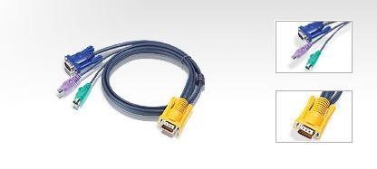 CABLU KVM ATEN, convertor Serial la Video + PS/2, conector 1: SPHD-15 (T); conector 2: VGA (T), PS/2 x 2