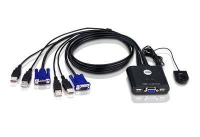SWITCH KVM ATEN control 2 PC la 1 KVM, conector tip USB (T) x 4 | VGA (T) x 2 CS22U-A7