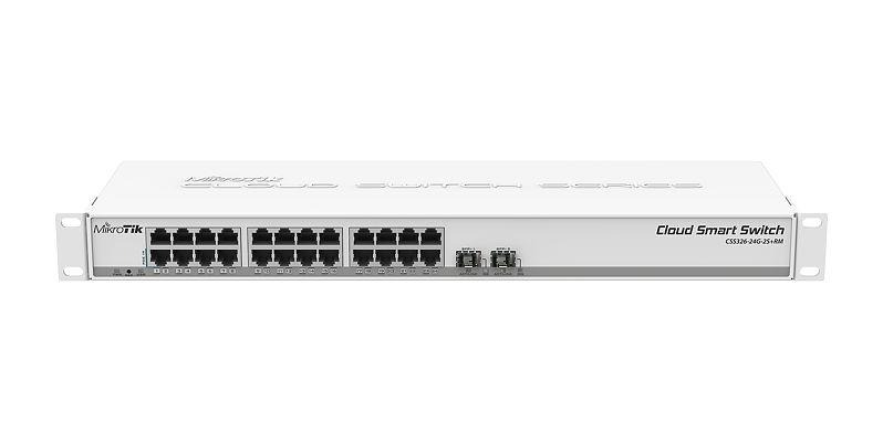 SWITCH MIKROTIK, CSS326-24G-2S+RM, porturi Gigabit x 24, SFP+ x 2, managed, rackabil, carcasa metalica