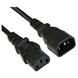 CABLU alimentare PC BACHMANN, 1.5 m, intrare C14 (PC) (T), iesire C13 (PC) (M), 16 A, negru