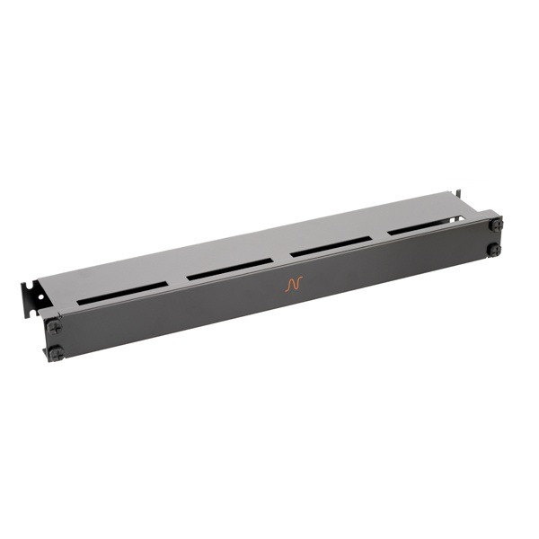 Organizator cabluri cu capac 1U negru