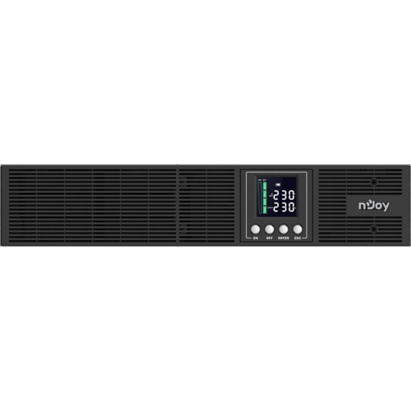 UPS Njoy , Online, Tower/rack, 900 W, fara AVR, IEC x 8, display LCD, back-up 1 - 10 min.