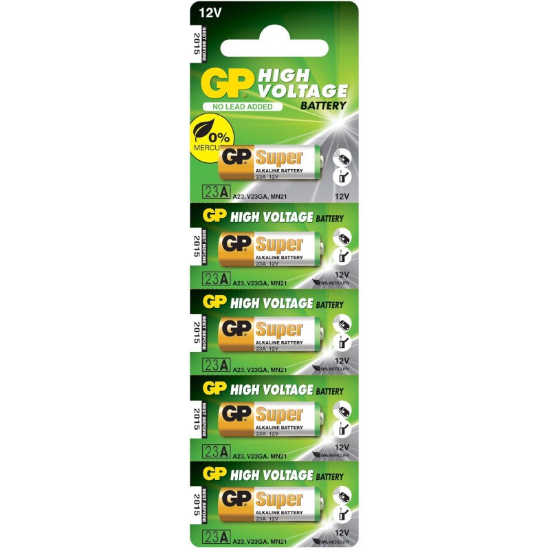 Baterie GP Batteries, Super Alcalina LR23 (23A) 12V alcalina, blister 5 buc. 23AF-U5