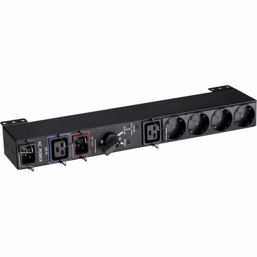 Eaton HotSwap Maintenance Bypass MBP 16A, pentru sisteme UPS pana la 3kVA, intrare IEC-C20, iesire IEC-C19 16A, 4 iesiri DIN/Schuko