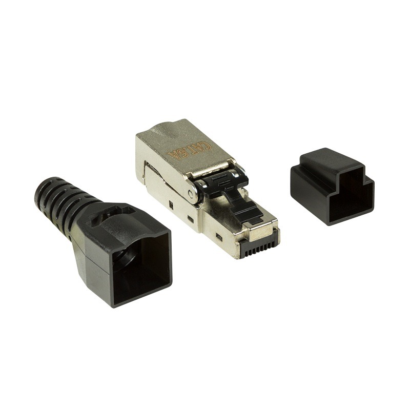 MUFA RJ-45 LOGILINK pt. cablu FTP, SFTP, Cat6a, RJ-45 (T), ecranat, aliaj zinc ecranat, manson, pentru cablu solid/litat AWG22-26, 1 buc