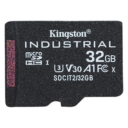 Kingston 32GB microSDHC Industrial C10 A1 pSLC Card + SD Adapter