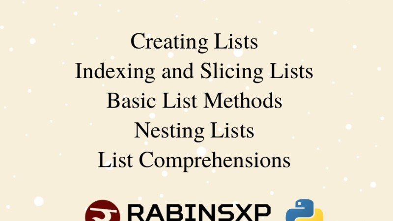 Python-Lists - RabinsXP Python