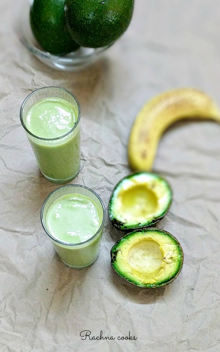 5 Minute Avocado Banana Smoothie Rachna cooks