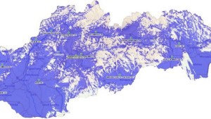 Aktuelle DAB+ Netzabdeckung in der Slowakei (Quelle: radiovisie.eu, Screenshot: RadioBlog.eu)