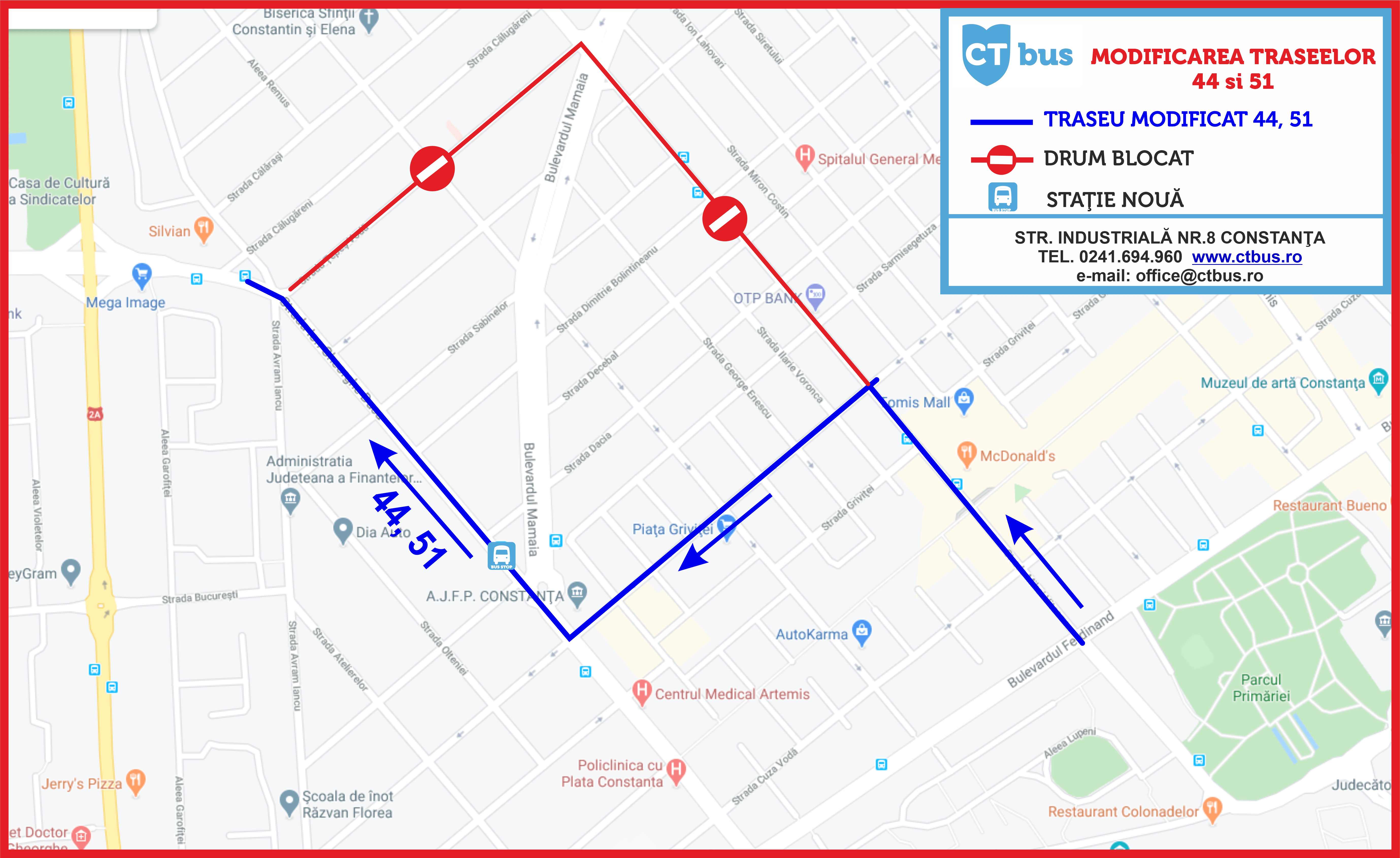 Anunt deviere CT BUS