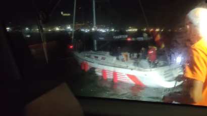 FOTO: Un velier a fost în pericol de scufundare în zona Vama Veche. Nava SAR a intervenit de urgență Theia a