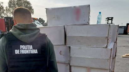 CONSTANȚA: 64.500 pachete cu ţigări de diferite mărci, contrafăcute, descoperite într-un container