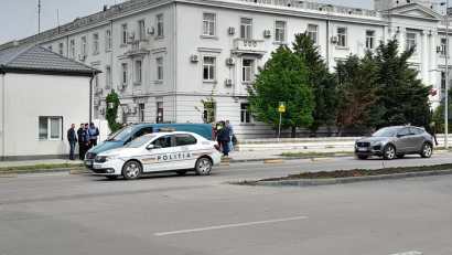 Poliţiştii au protestat astăzi, în faţa Inspectoratului de Poliţie Judeţean Constanţa