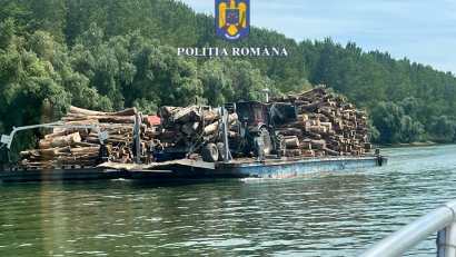 Barje cu material lemnos fără proveniență legală, descoperite de polițiști. Acţiuni pentru prevenirea și combaterea delictelor silvice au avut loc la Ocolul Silvic Rusca, județul Tulcea