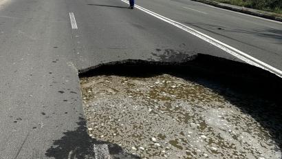 Ce spune RAJA despre conducta avariată în urma surpării drumului dintre Năvodari și Lumina