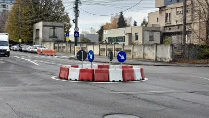 CONSTANȚA: A fost amenajat sensul giratoriu din zona Abator