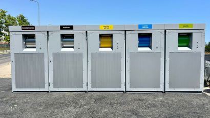 CONSTANȚA: Sunt montate primele insule ecologice de colectare a deșeurilor. Acestea vor funcționa pe bază de cartele digitale de acces