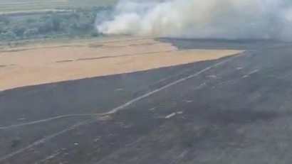Pompierii tulceni au lichidat incendiul izbucnit în apropierea localității Chilia Veche
