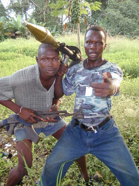 Rebel soldiers in Sierra Leone