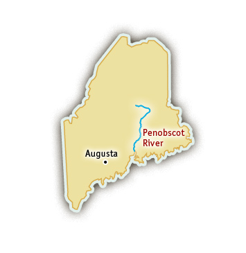 Penobscot River Map Penobscott 