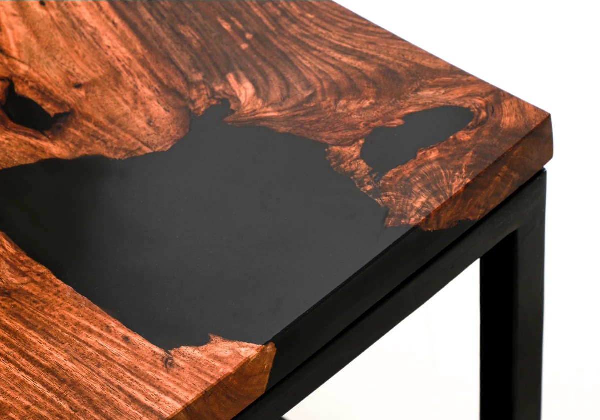 Black resin table