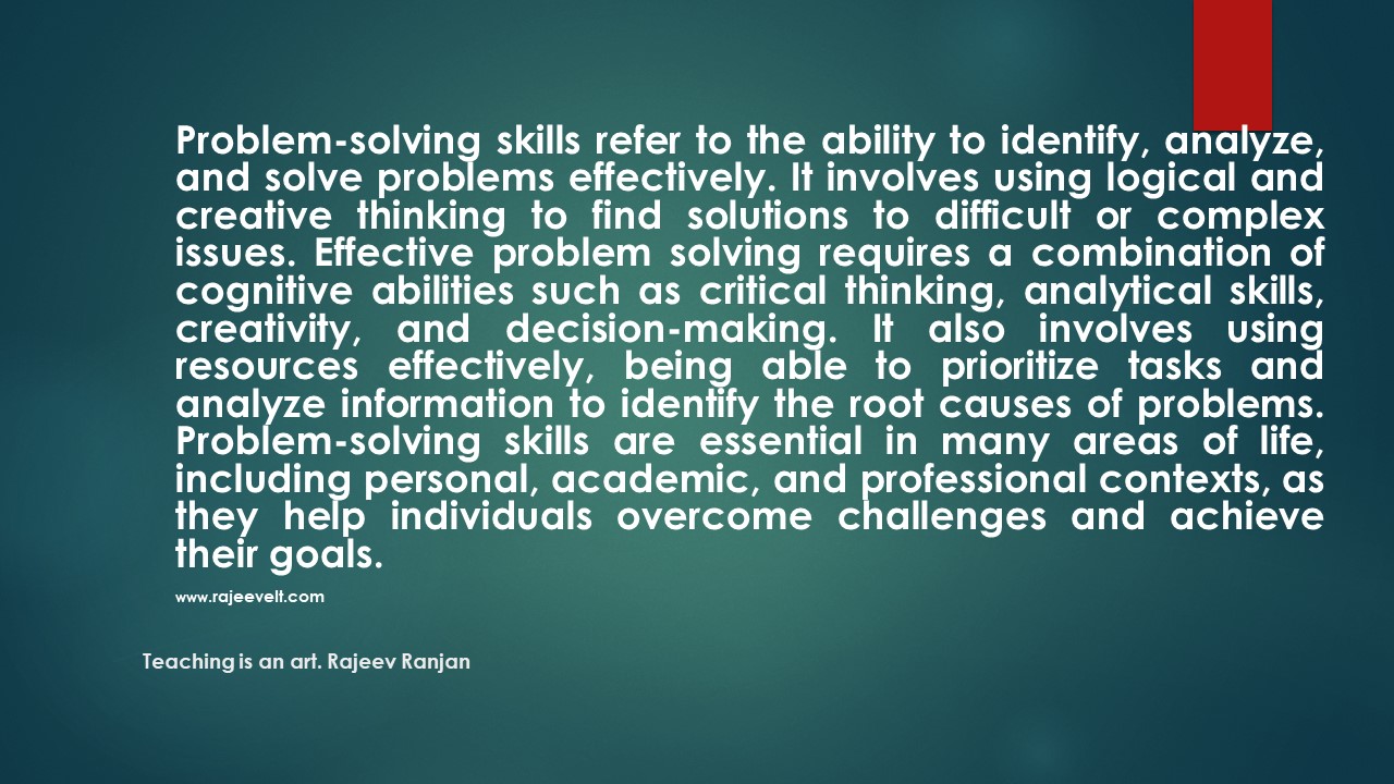 How to develop problem solving skills- top ten strategies