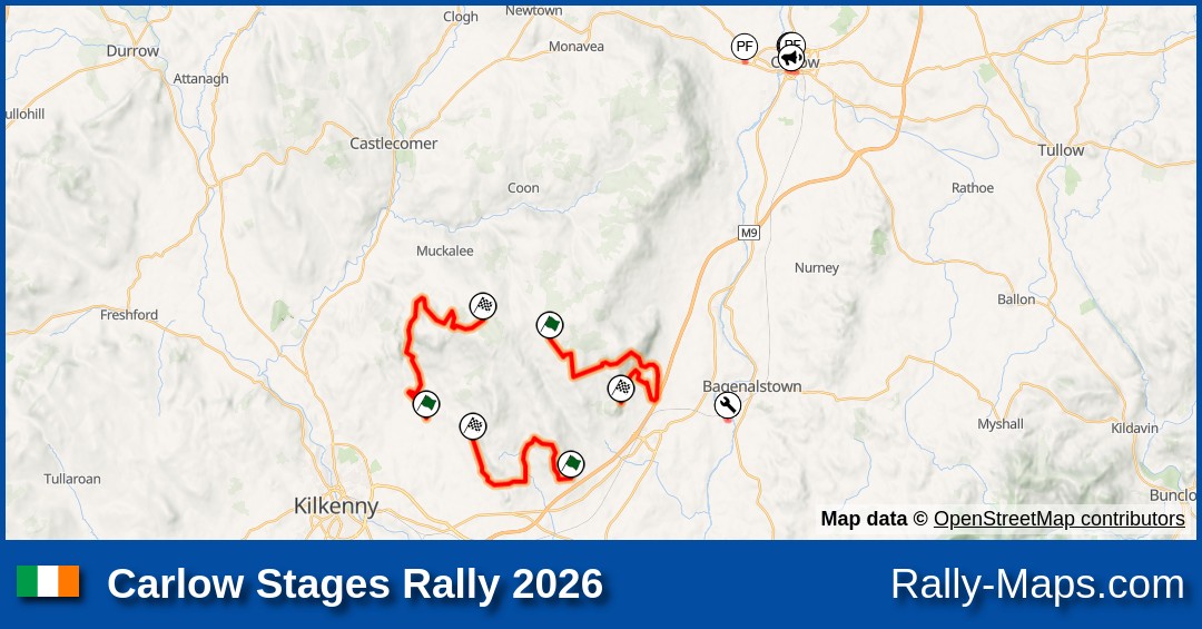 Maps Carlow Stages Rally 2026 INRC Rally Maps Com Carlow Stages Rally 2026 Fb 