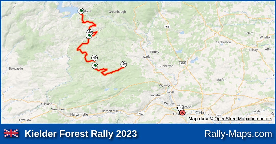 Kielder Forest Rally 2023 BTRDA RallyeKarte De Kielder Forest Rally 2023 Fb 