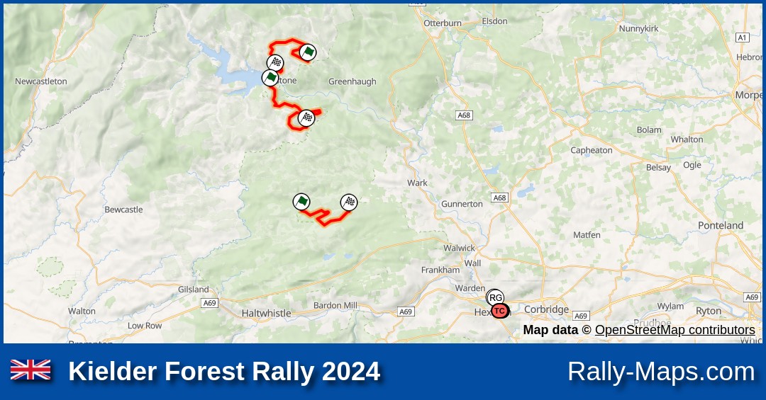 Kielder Forest Rally 2024 BTRDA RallyeKarte De Kielder Forest Rally 2024 Fb 