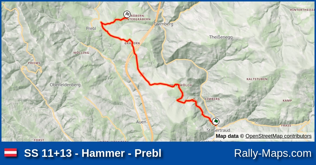 SS Hammer Prebl Stage Map Lavanttal Rallye 2026 RM 2026 Fb.