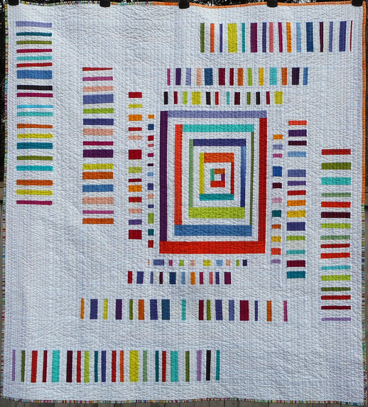 Strip Code Modern Quilt Handmade
