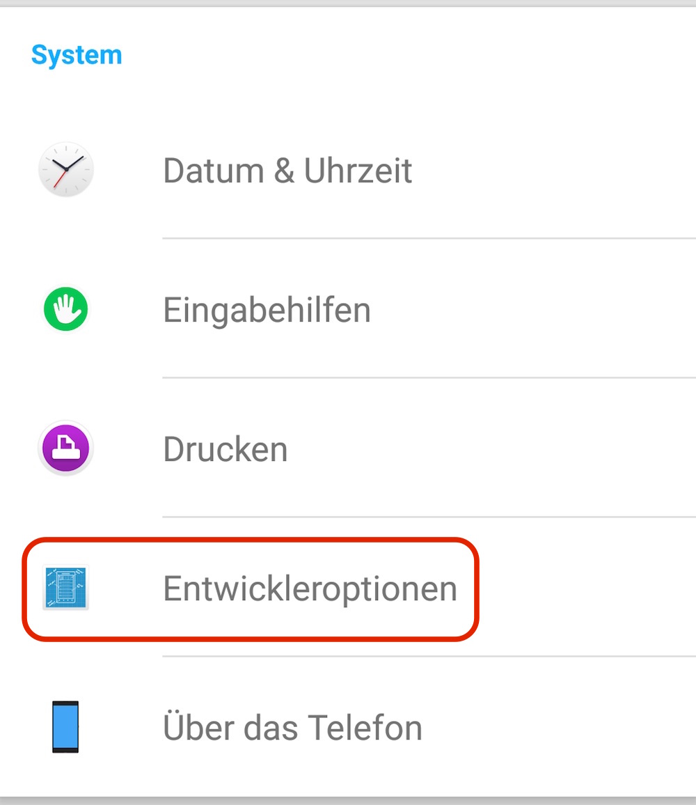 Android Entwickler Optionen RandomBrick.de