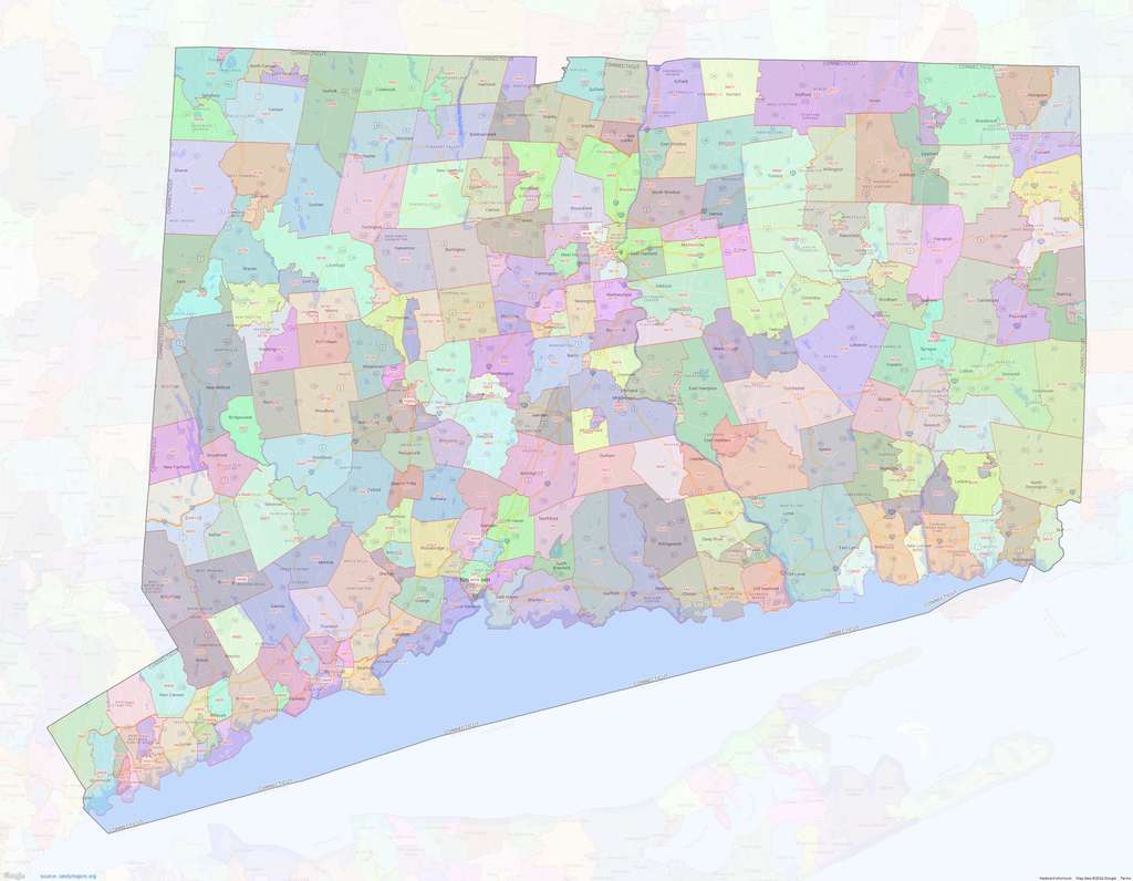 Connecticut ZIP Code Map Medium Image Shown On Google Maps Connecticut ZIP Code Map 1024 