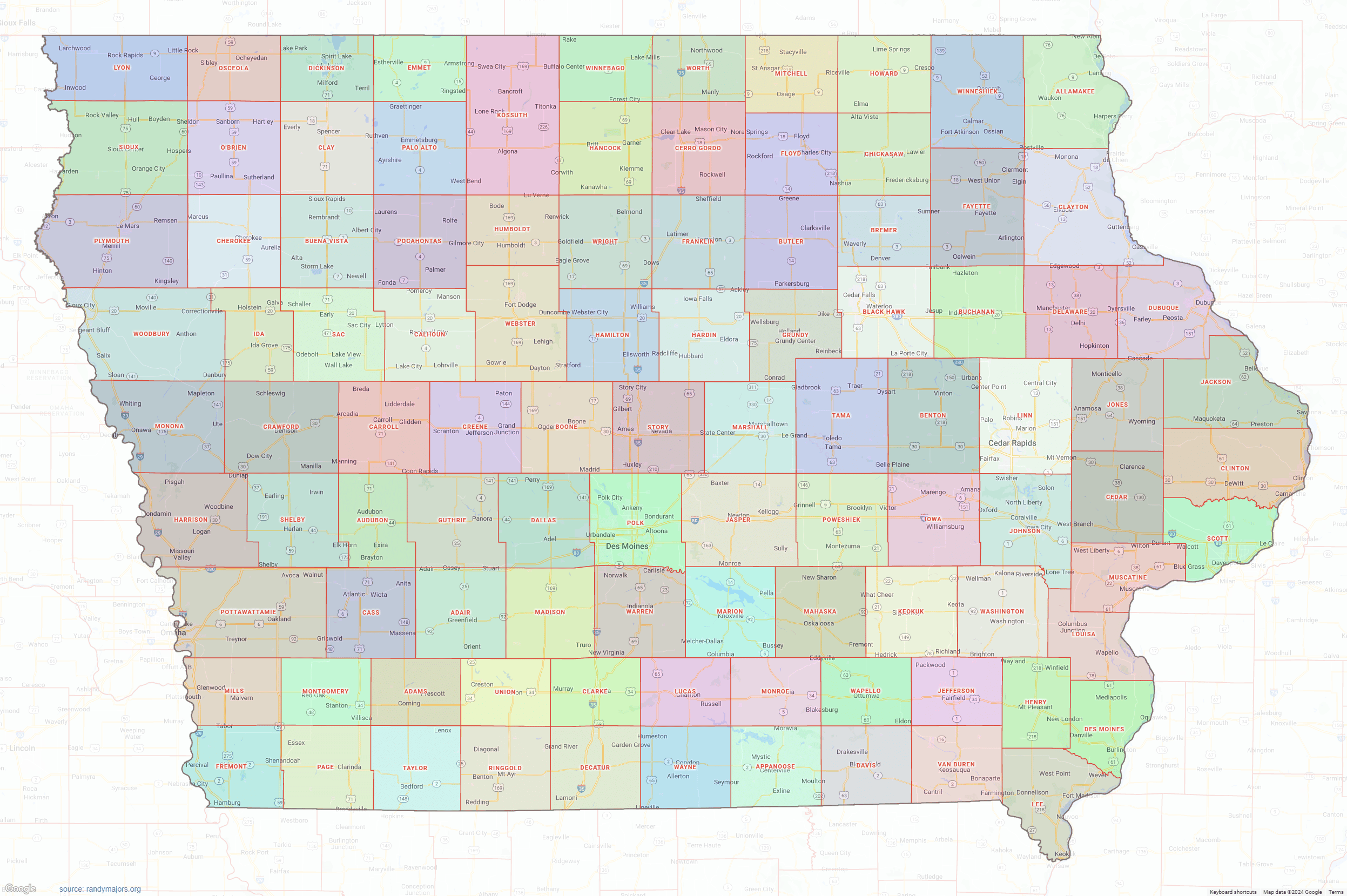 Iowa Street Map Google Maps What Is The Most Beautiful Place In Iowa Iowa County Map 