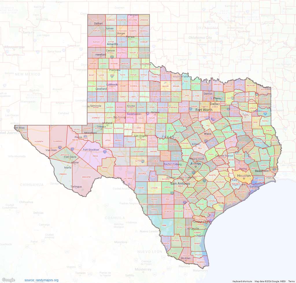 Texas County Map Medium Image Shown On Google Maps Texas County Map 1024 