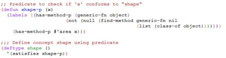 The Shape Constraint in Lisp